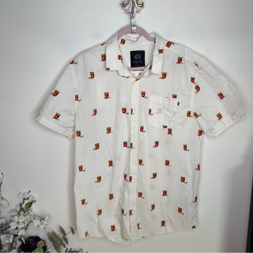 DJAB Fry Graphic Button Down Short Sleeve Shirt Streetwear {SS6}